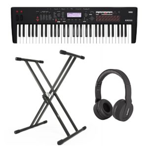 Korg Kross 2 61 Key Synthesizer Workstation with Stand and Headphones
