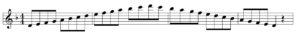 D Minor Natural Scale Right Hand