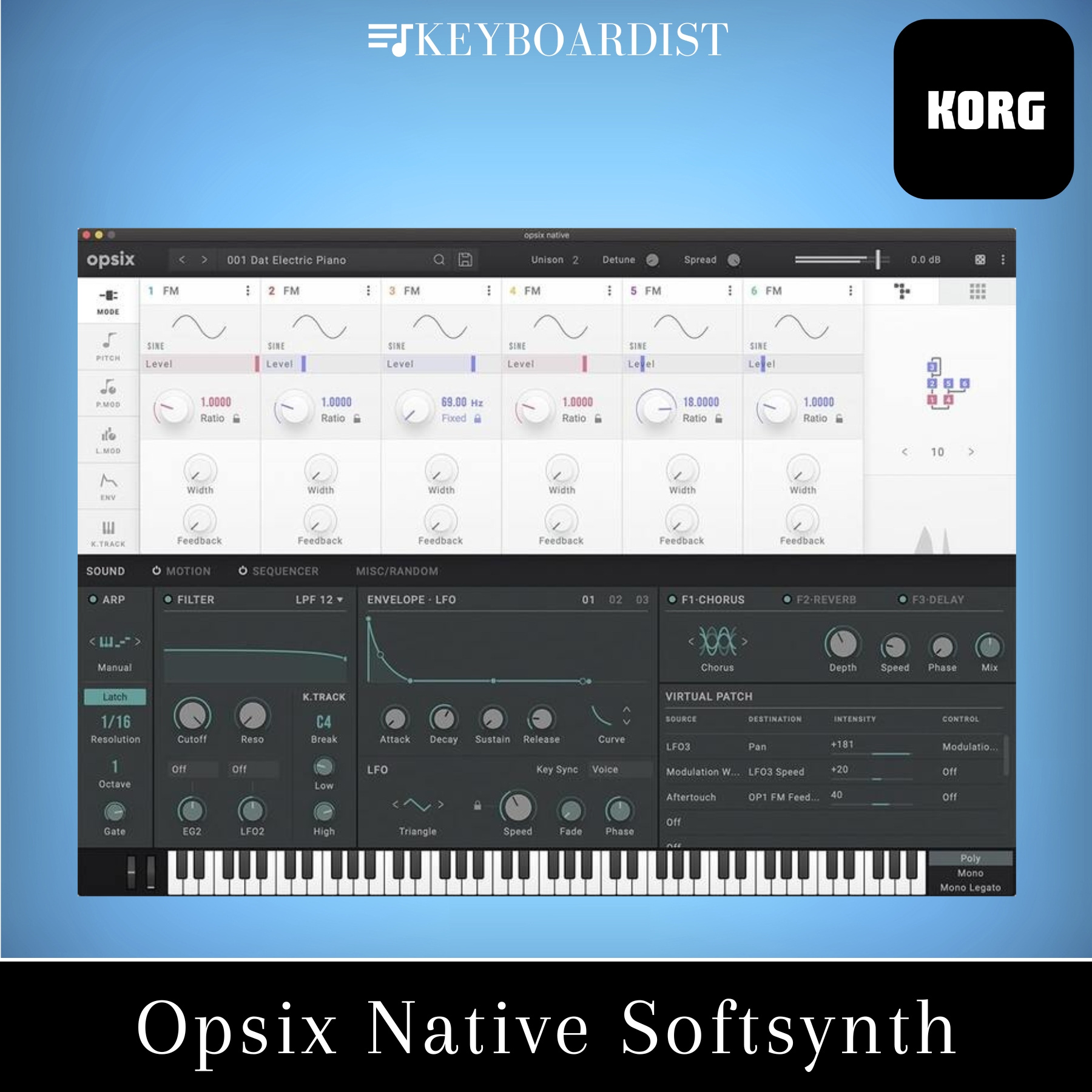 Keyboardist - Korg - Opsix Native Softsynth